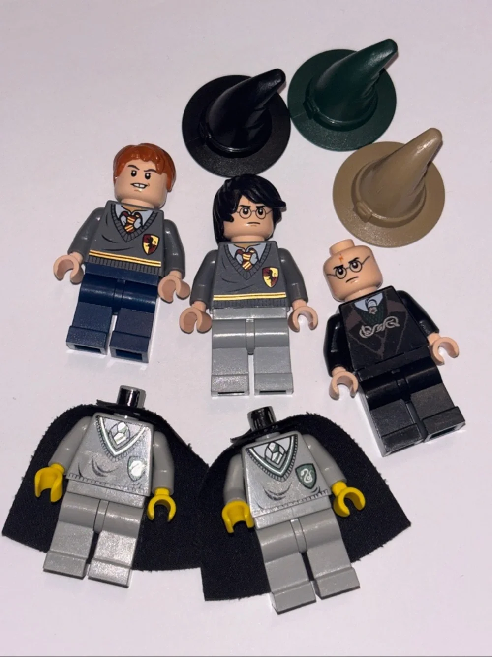Lego Gryffindor & Slytherin Minifigure OG HP Lego Harry Potter Minifigures Hats